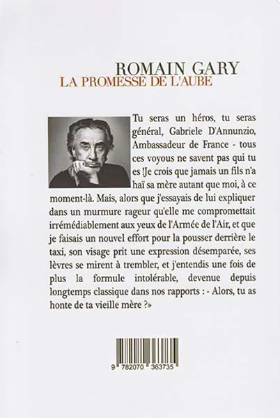 LA PROMESSE DE LAUBE رمان فرانسه